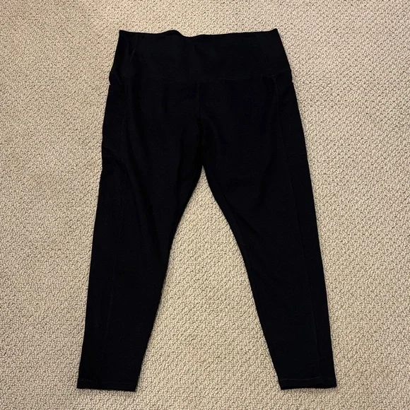 Danskin Womens Black Leggings with Pockets XL - Picture 1 of 9
